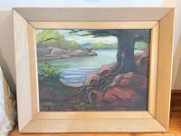 Front view of framed painting