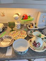 overview of all items on countertop