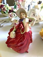 Full figurine front view on display table