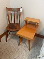 Chair and side table overall view