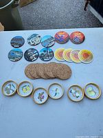 All coasters laid out showing types and quantities