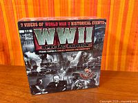 Front three-quarter view of sealed WWII Special Edition 7-VHS box showing artwork and titles