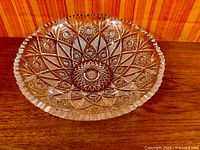 top view showing full cut pattern and scalloped rim