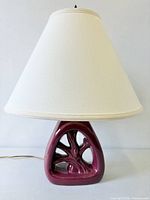 Full view of lamp with shade