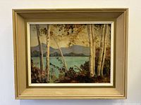 Front view showing painting, frame, colors