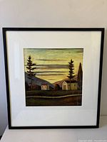 Framed painting front view