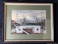 Framed watercolor, full view