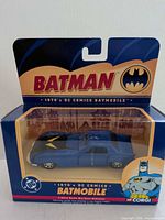 Front of sealed Corgi 1:43 Batmobile box