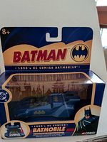 Front view of unopened Corgi 1:43 scale Batmobile packaging
