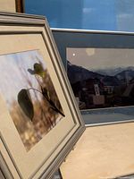 Two framed photographs side by side