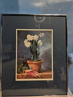 Front view of framed print showing artwork, mat and frame
