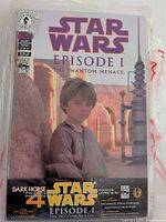 Front of sealed comic pack showing Issue #1 cover with young Anakin