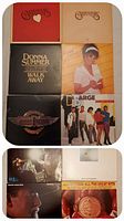 Front covers of all ten albums arranged for identification