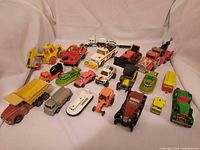 Group shot showing all 20 die-cast toys