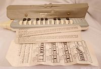 Melodica with manual and case displayed