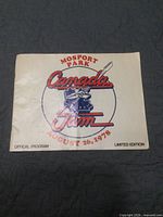 Front cover with Canada Jam logo, date, limited edition note
