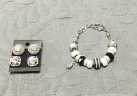 Bracelet and earring pairs overview