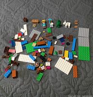 Spread of Lego bricks and plates from set 21184