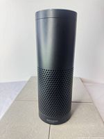 Full view of Amazon Echo 1st Gen tall cylinder