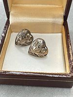 earrings in box, showing overall design and presentation