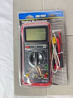 Front view of sealed CEN-TECH P37772 multimeter package
