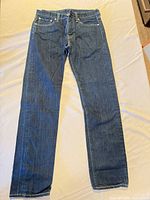 Full view of Levi's straight leg jeans front side