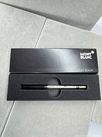 Montblanc Mystery Black box with refill seated in foam insert