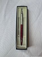 Pen in original Parker box, lid on