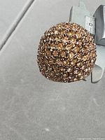 Top view showing dome fully covered with champagne rhinestones