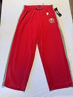Full view of sweatpants front showing color, style and tags