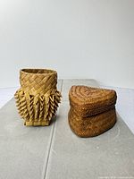 Both baskets side by side showing overall forms and colors