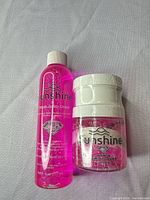 Front view of Sunshine jewelry cleaner refill bottle and jar