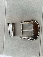 Buckle and keeper side by side