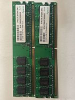 Front view of both Apacer DDR2 modules showing labels and ICs