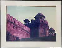 Front view of framed architectural photograph showing image, mat, and frame