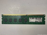 Front of DDR3 DIMM showing OCZ chips and gold contacts