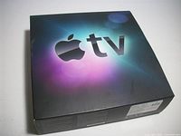 Retail box front with Apple tv branding