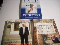 Front covers of three Wayne Dyer books