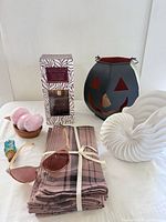 Group shot of all items in lot on tabletop