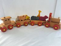 Full view of train assembled with all animal figures