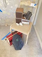 Group shot showing all items together on chair