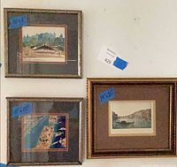 All three framed prints shown on wall