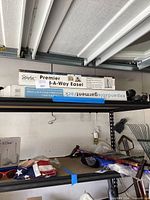 Box showing Premier Fold-A-Way Easel atop shelf