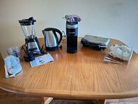 Group shot of all six appliances on table