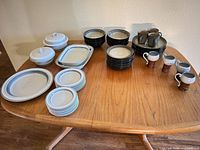 Full layout of dinnerware on table