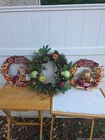 Full view of three wreaths displayed side by side