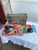 Group shot of all four boxed items on table