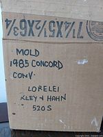 cardboard box with handwritten identification