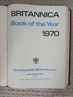 Title page showing Britannica Book of the Year 1970
