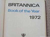 Title page showing 'BRITANNICA Book of the Year 1972'